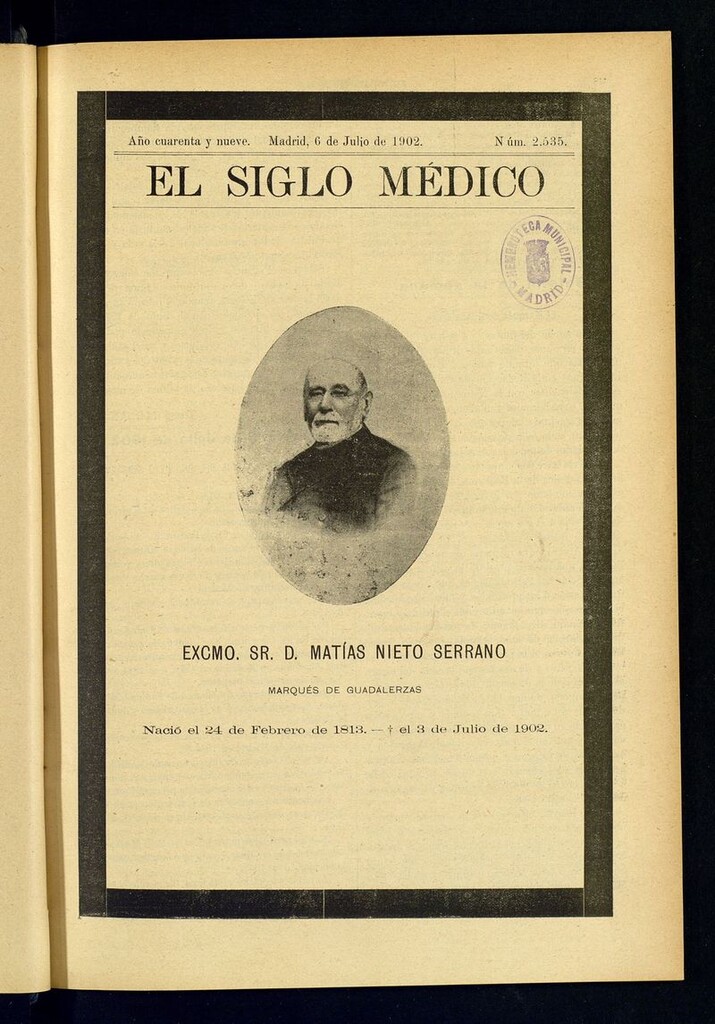 Miniatura de El Siglo Médico: boletín de medicina y gaceta médica del 6 de julio de 1902