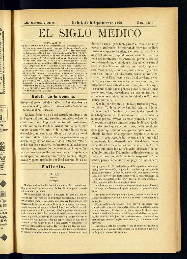 Miniatura de El Siglo Médico: boletín de medicina y gaceta médica del 24 de agosto de 1902