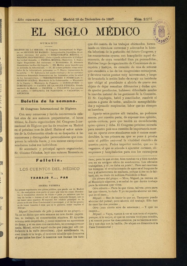 Miniatura de El Siglo Médico : boletín de medicina y gaceta médica del 19 de diciembre de 1897