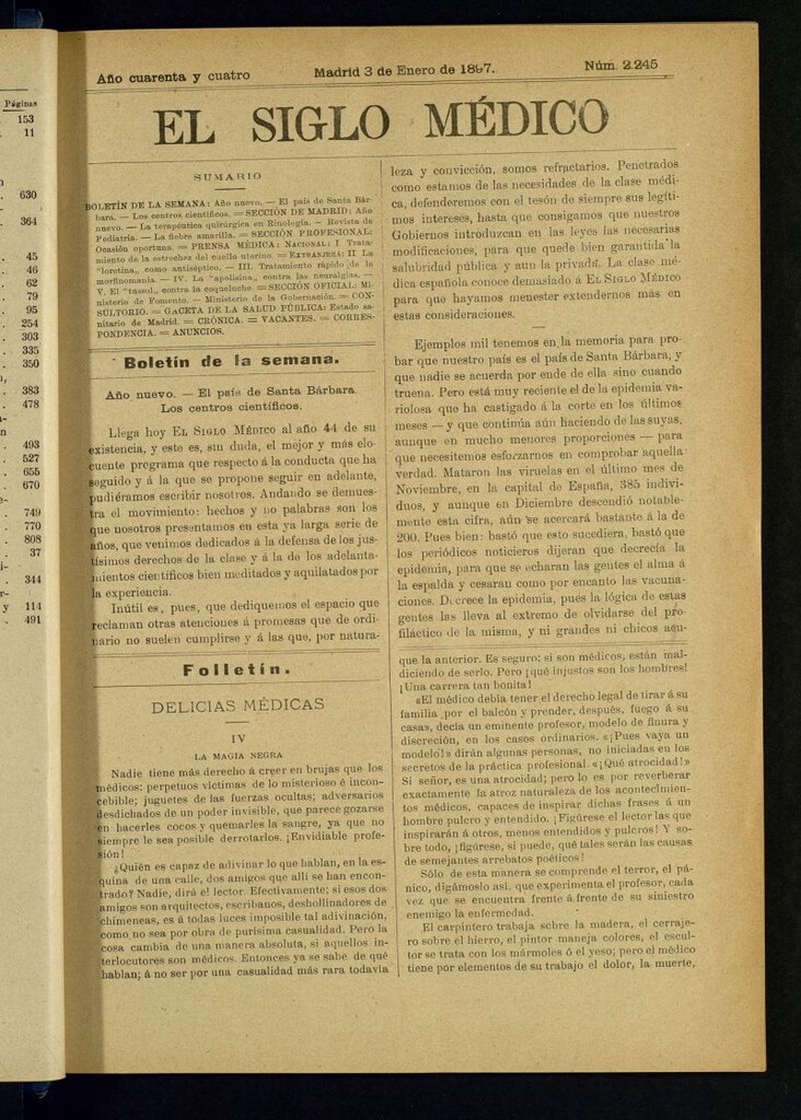 Miniatura de El Siglo Médico : boletín de medicina y gaceta médica del 3 de enero de 1897