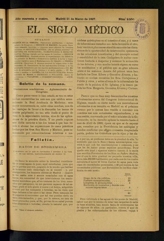 Miniatura de El Siglo Médico : boletín de medicina y gaceta médica del 21 de marzo de 1897