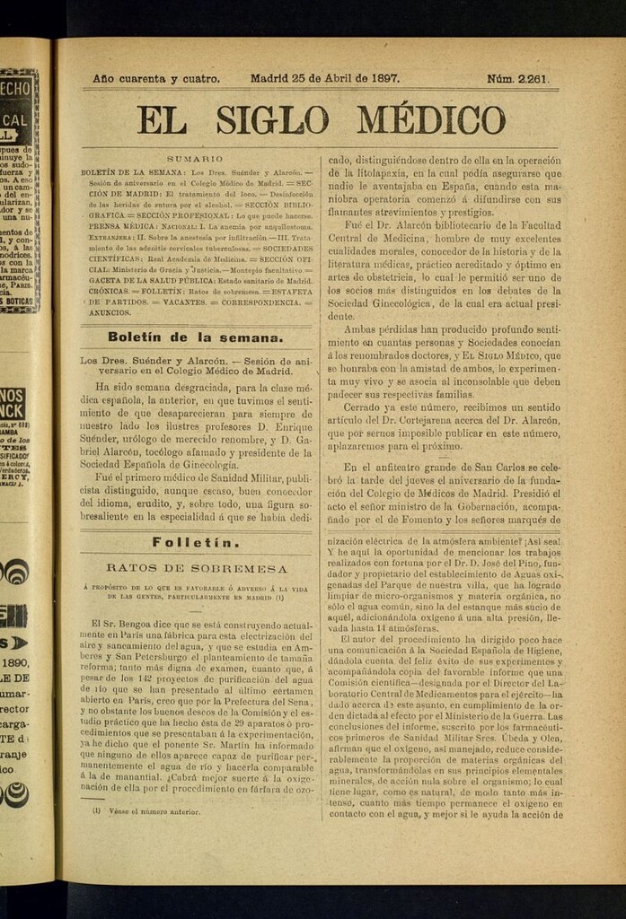 Miniatura de El Siglo Médico : boletín de medicina y gaceta médica del 25 de abril de 1897