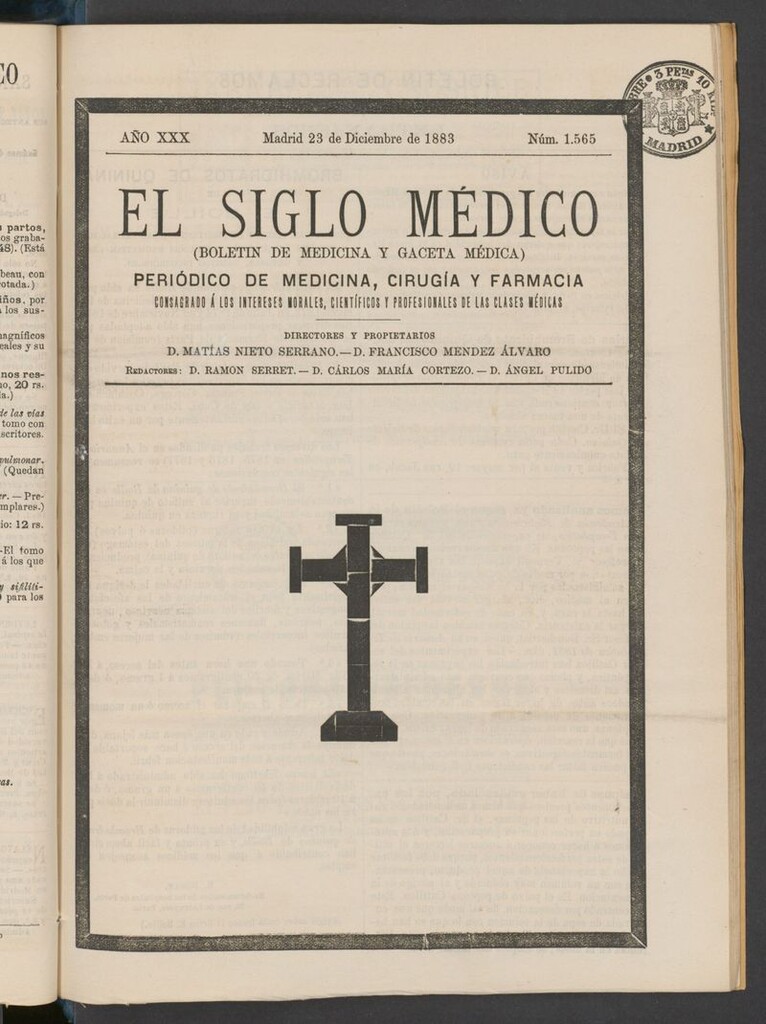 Miniatura de El Siglo Médico: boletín de medicina y gaceta médica del 23 de diciembre de 1883