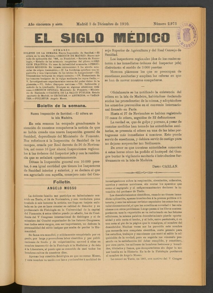 Miniatura de El Siglo Médico : boletín de medicina y gaceta médica del 3 de diciembre de 1910