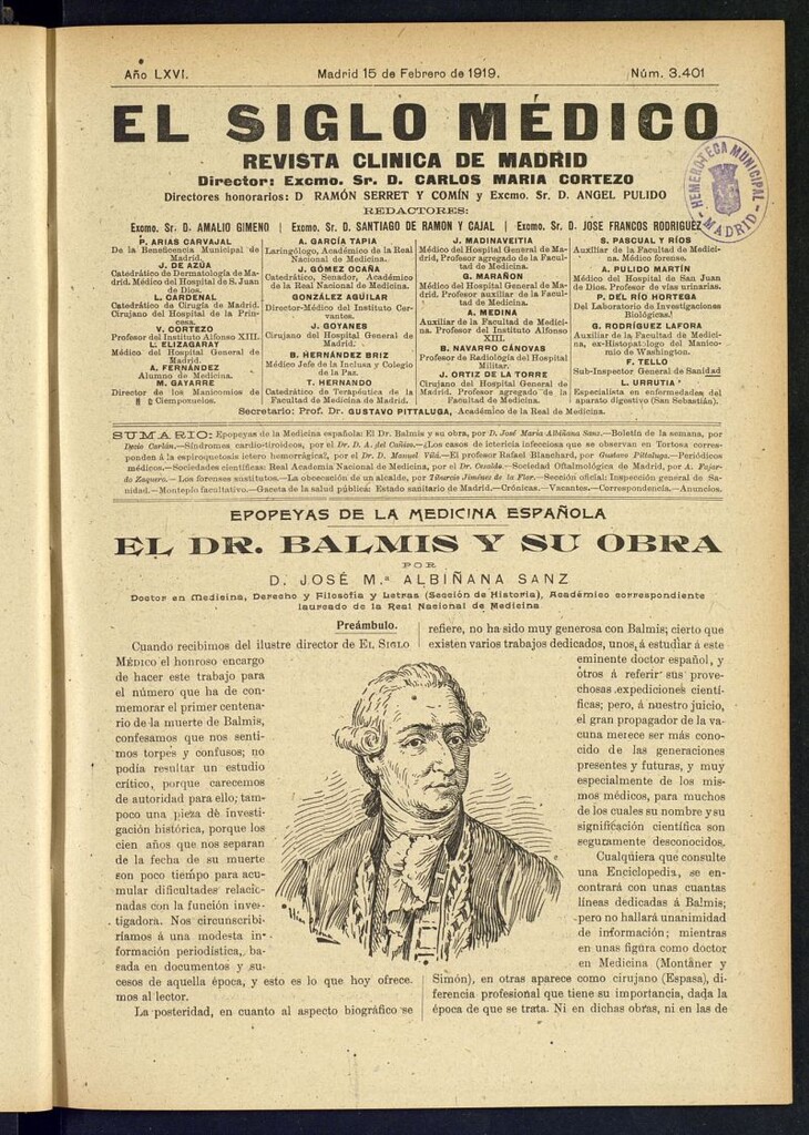 Miniatura de El Siglo Médico : boletín de medicina y gaceta médica del 15 de febrero de 1919