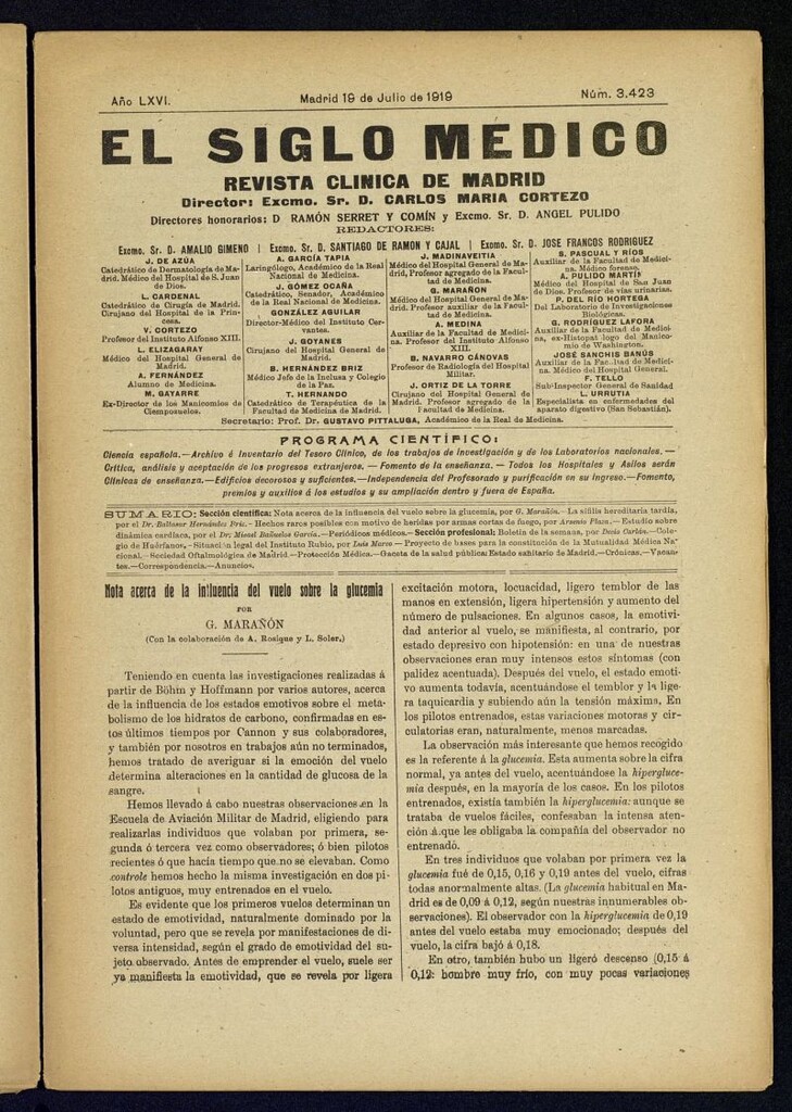 Miniatura de El Siglo Médico  : boletín de medicina y gaceta médica del 19 de julio de 1919