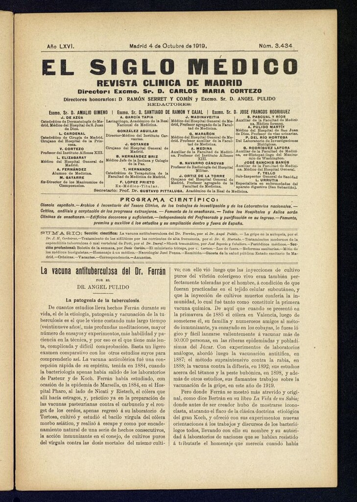 Miniatura de El Siglo Médico  : boletín de medicina y gaceta médica del 4 de octubre de 1919