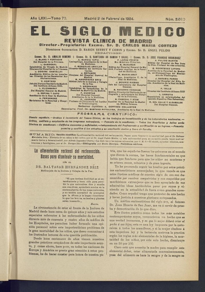 Miniatura de El Siglo Médico : boletín de medicina y gaceta médica del 2 de febrero de 1924