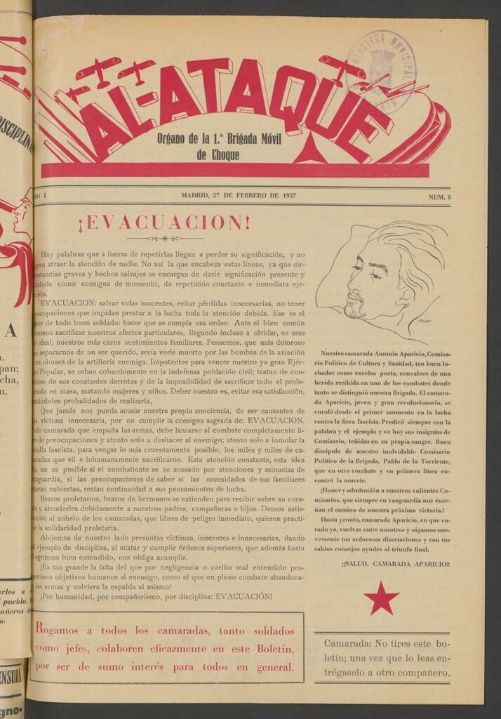 Miniatura de Al Ataque : Organo de la Brigada del Campesino del 27 de febrero de 1937