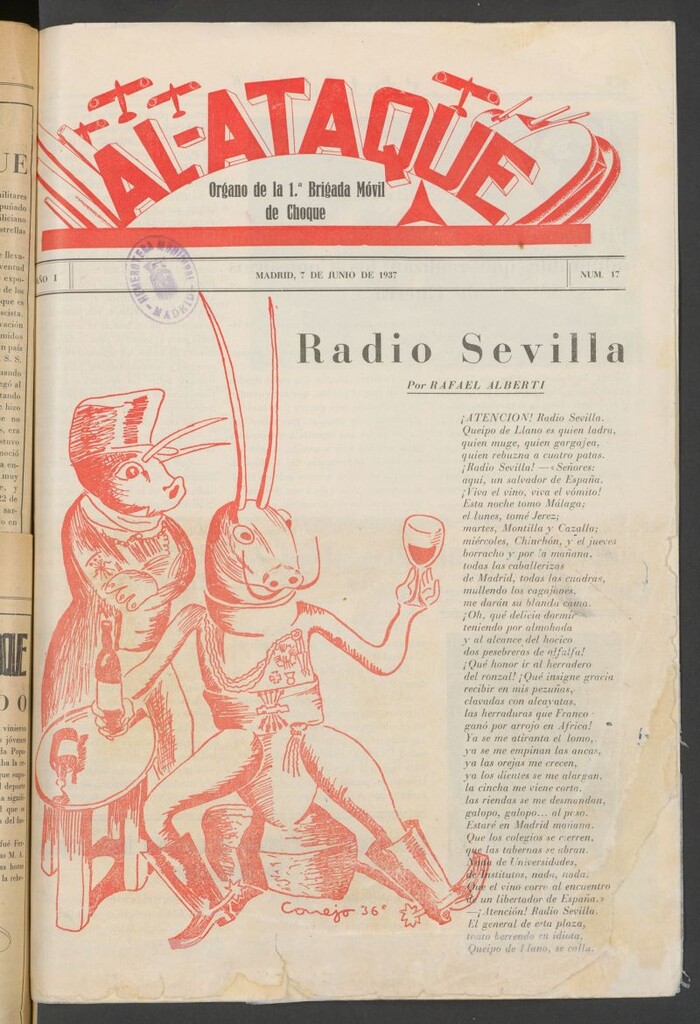 Miniatura de Al Ataque : Organo de la Brigada del Campesino del 7 de junio de 1937