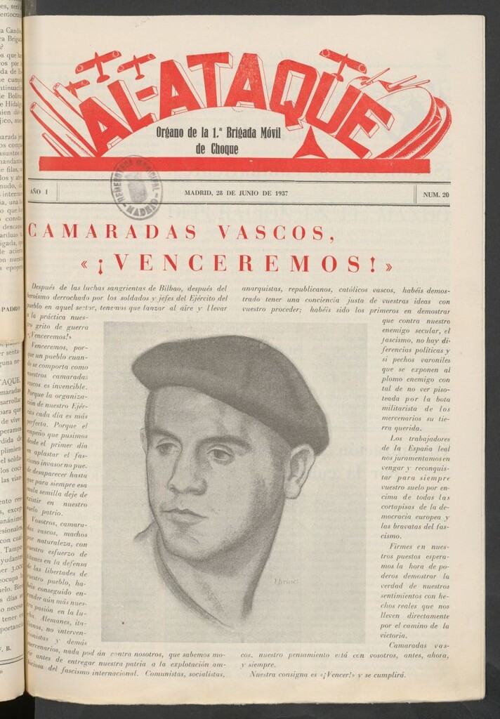 Miniatura de Al Ataque : Organo de la Brigada del Campesino del 28 de junio de 1937