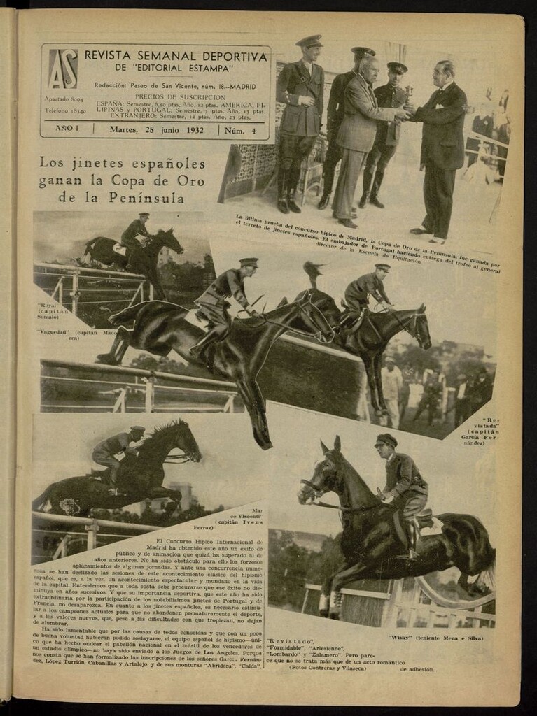 Miniatura de As: revista semanal deportiva del 28 de junio de 1932