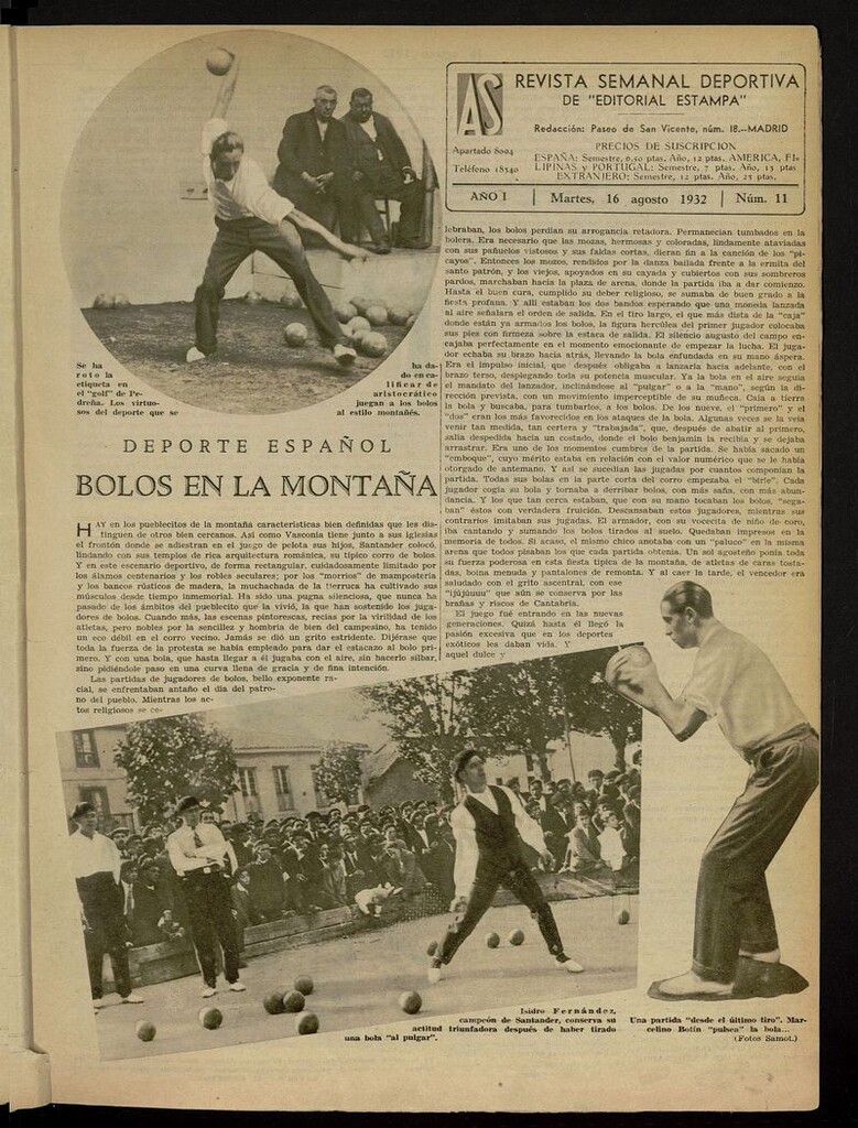 Miniatura de As: revista semanal deportiva del 16 de agosto de 1932