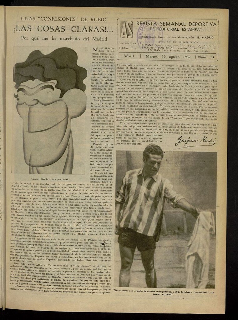 Miniatura de As: revista semanal deportiva del 30 de agosto de 1932