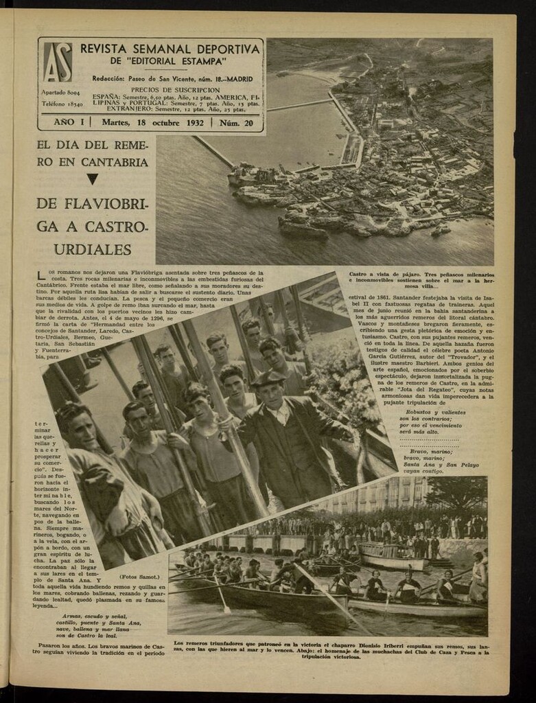 Miniatura de As: revista semanal deportiva del 18 de octubre de 1932