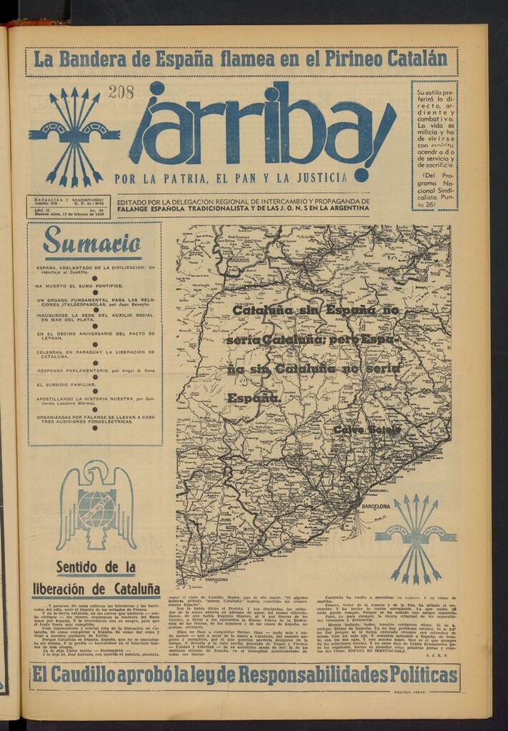 Miniatura de ¡Arriba! (Buenos Aires. 1937) del 17 de febrero de 1939