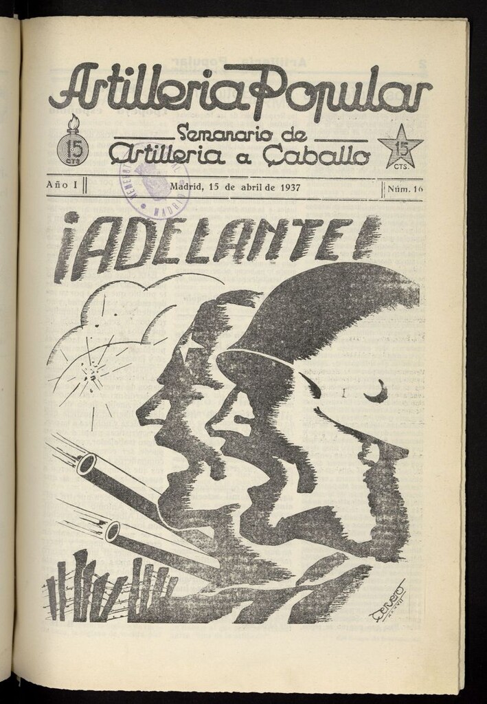 Miniatura de Artilleria Popular del 15 de abril de 1937