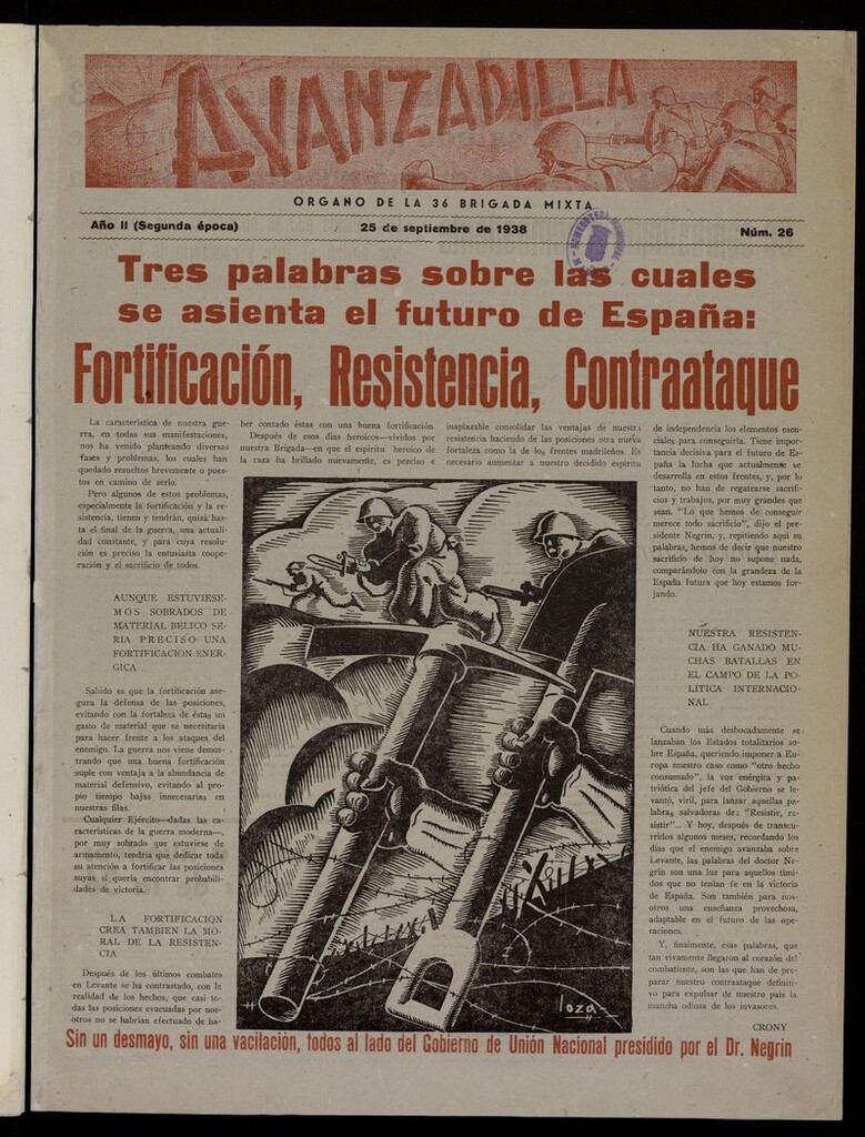 Miniatura de Avanzadilla: Organo de la 36 Brigada Mixta del 25 de septiembre de 1938