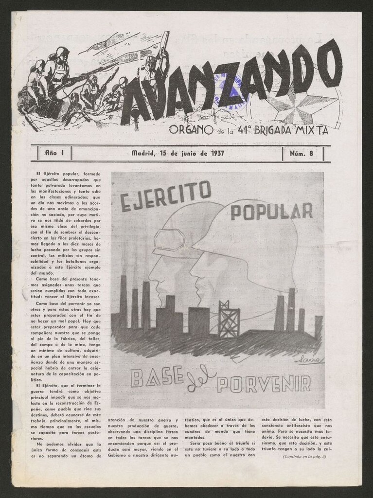 Miniatura de Avanzando: Organo de la 41 Brigada Mixta del 15 de junio de 1937