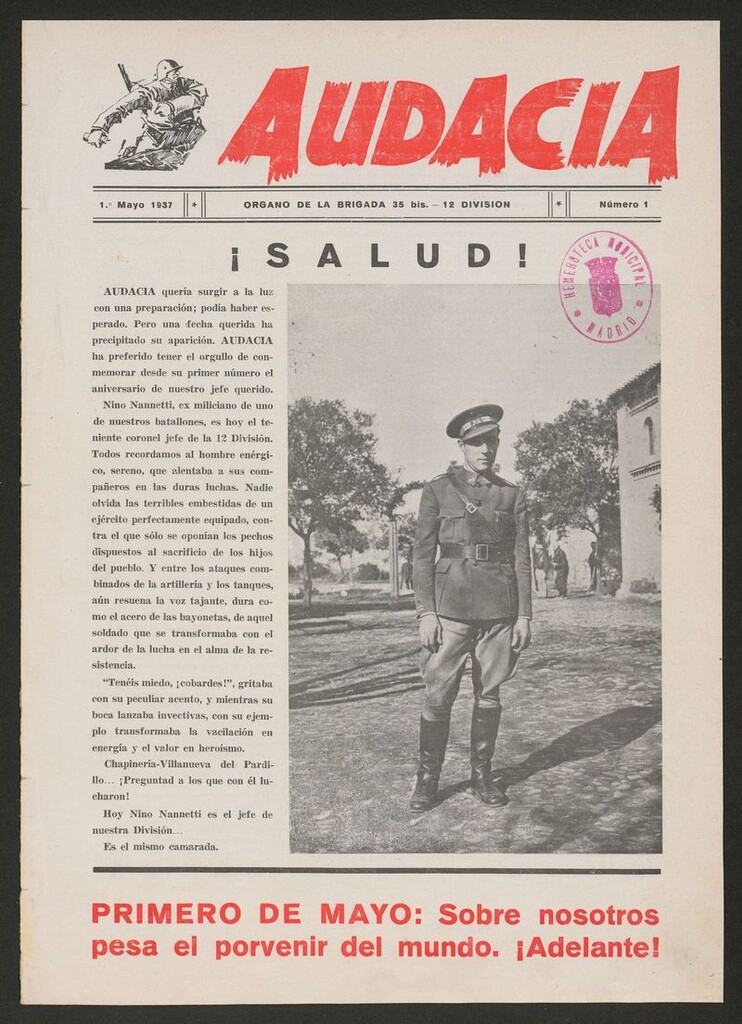 Miniatura de Audacia: Organo de la Brigada 35 bis del 1 de mayo de 1937
