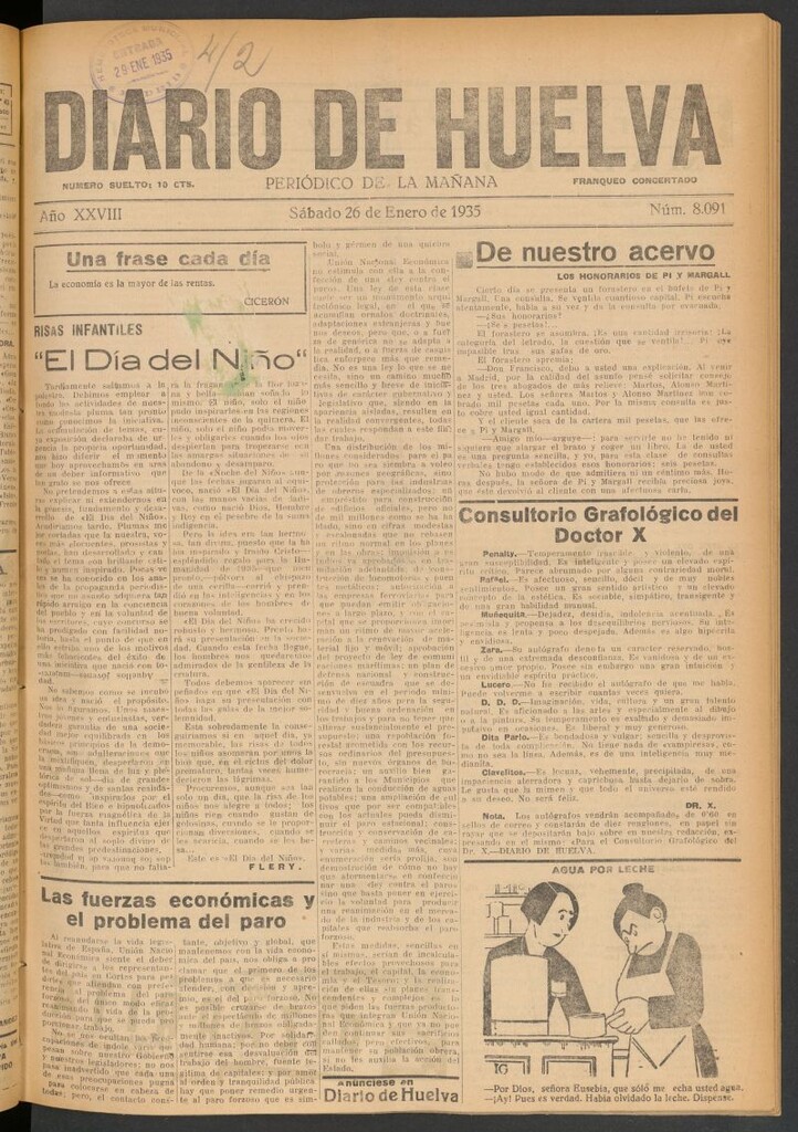 Miniatura de Diario de Huelva : periódico independiente del 26 de enero de 1935