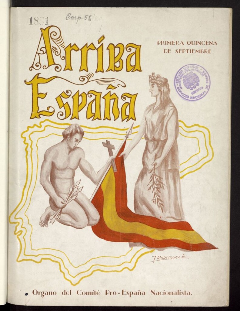 Miniatura de Arriba España : Organo del Comité Pro-España Nacionalista de la primera quincena de septiembre