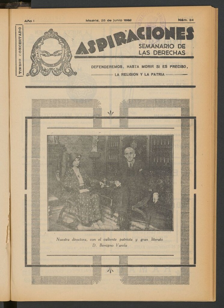 Miniatura de Aspiraciones: Semanario de las derechas del 25 de junio de 1932