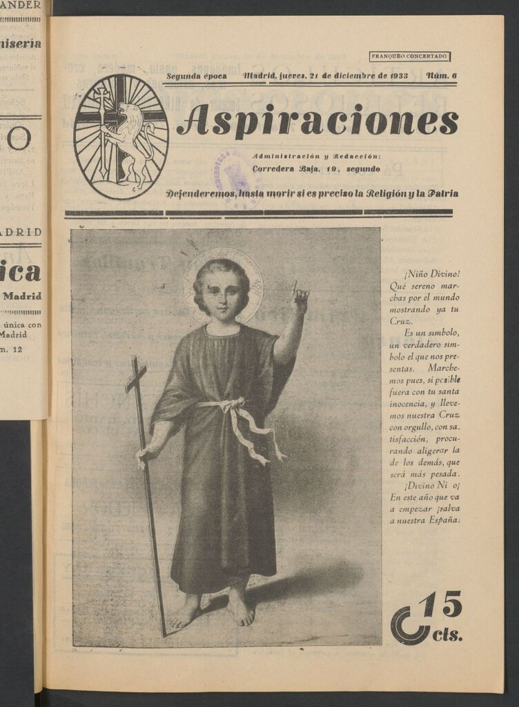 Miniatura de Aspiraciones: Semanario de las derechas del 21 de diciembre de 1933
