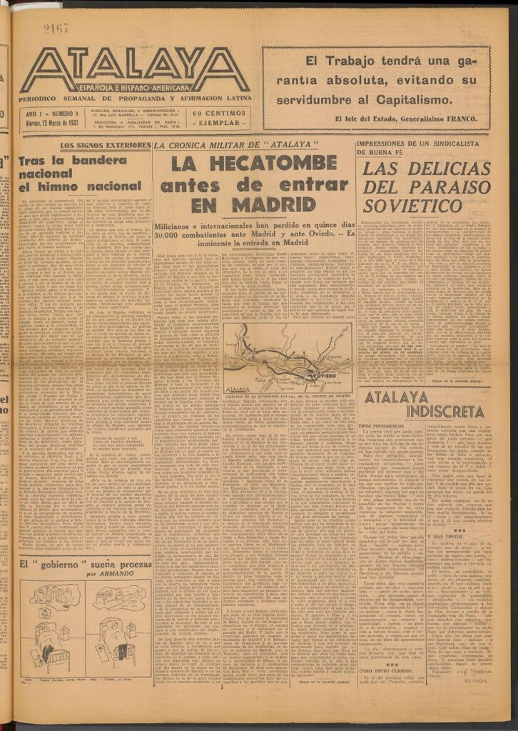 Miniatura de Atalaya Española e Hispano-Americana del 12 de marzo de 1937