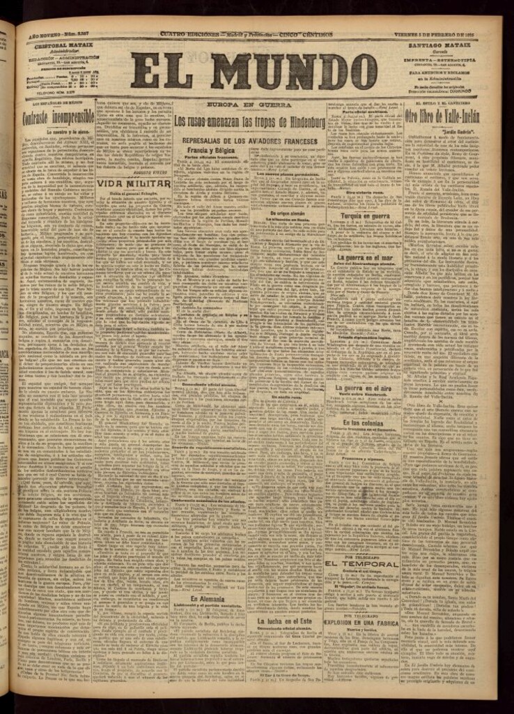 Miniatura de El Mundo del 5 de febrero de 1915