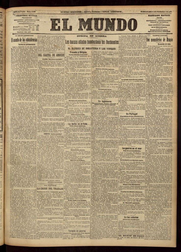 Miniatura de El Mundo del 10 de febrero de 1915