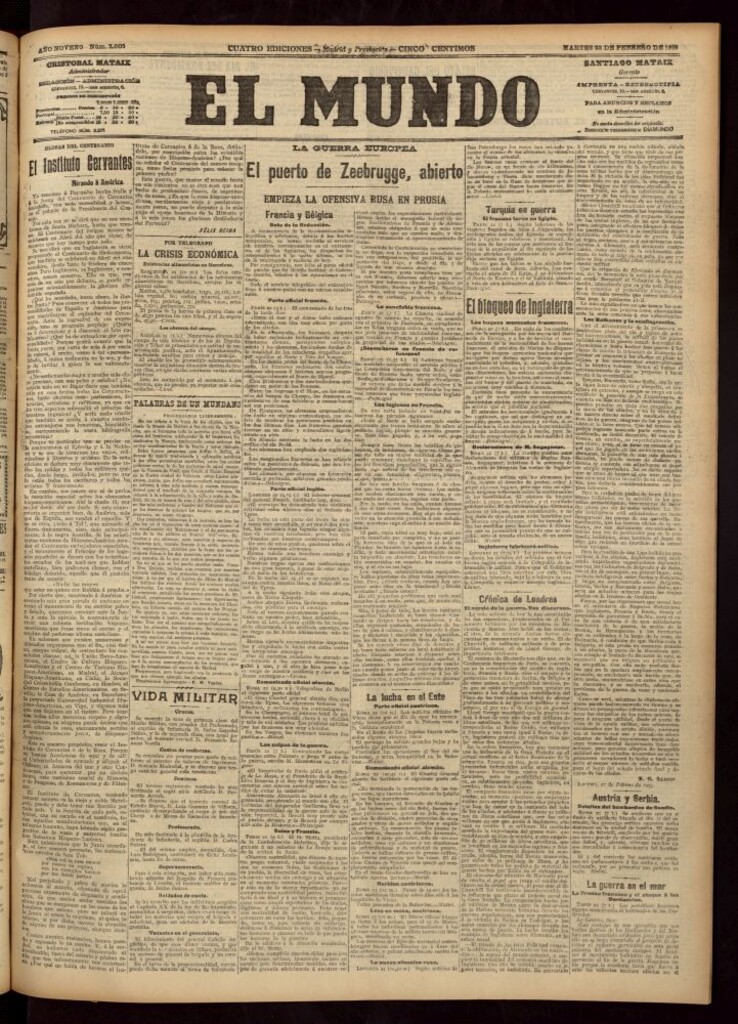Miniatura de El Mundo del 23 de febrero de 1915