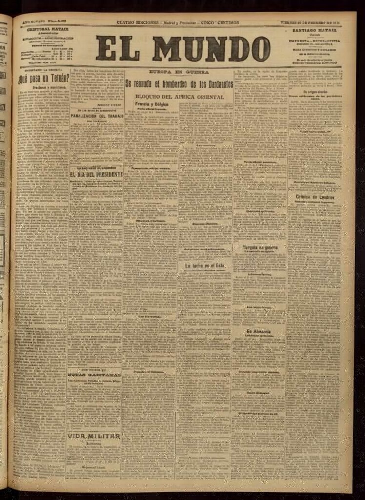Miniatura de El Mundo del 26 de febrero de 1915