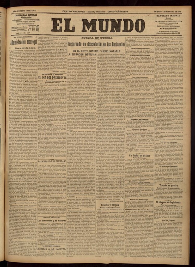 Miniatura de El Mundo del 4 de marzo de 1915