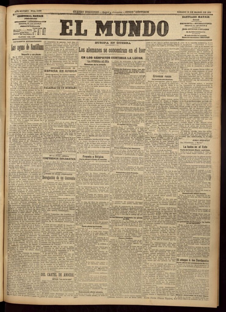 Miniatura de El Mundo del 13 de marzo de 1915