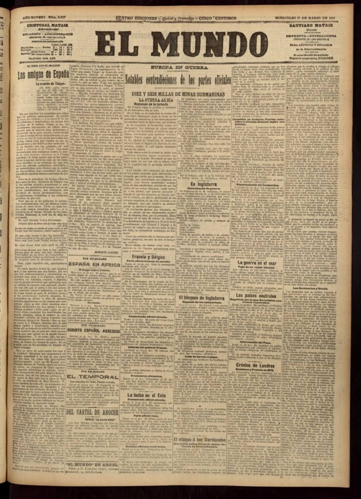 Miniatura de El Mundo del 17 de marzo de 1915
