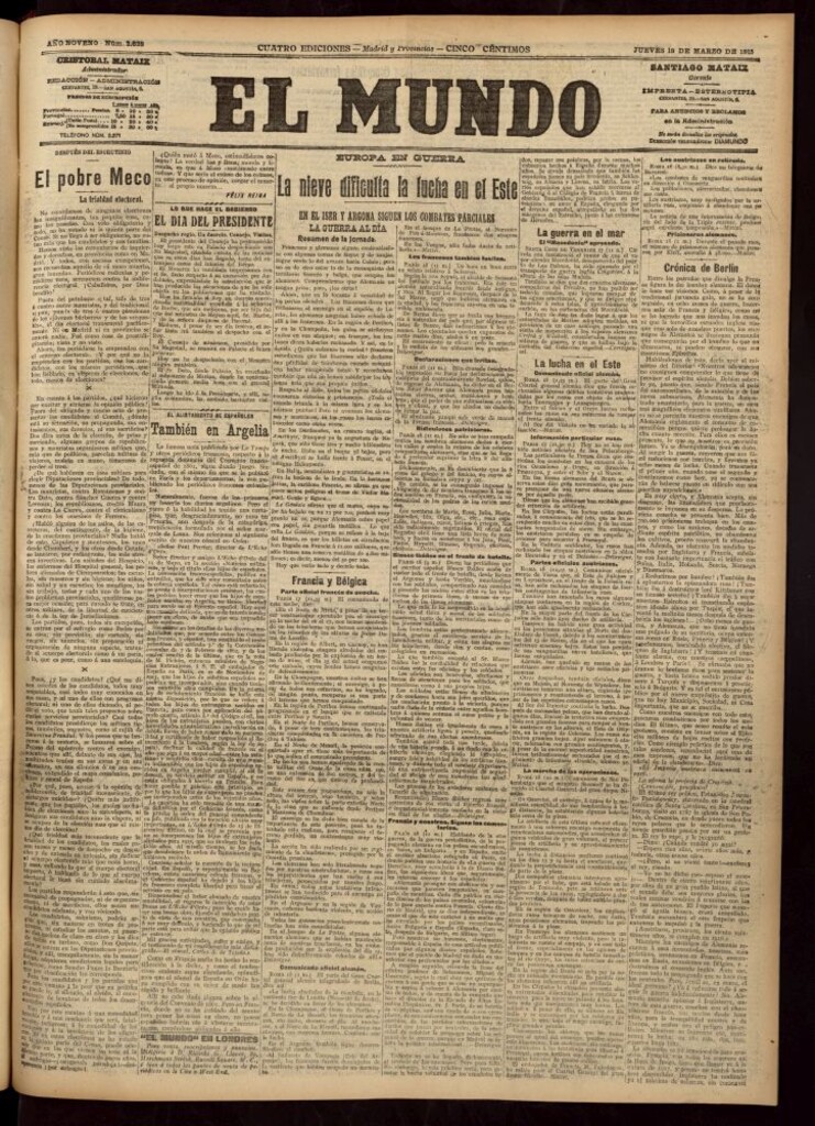 Miniatura de El Mundo del 18 de marzo de 1915