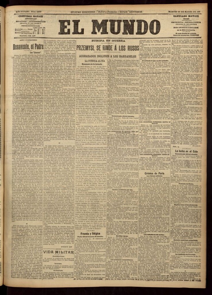 Miniatura de El Mundo del 23 de marzo de 1915