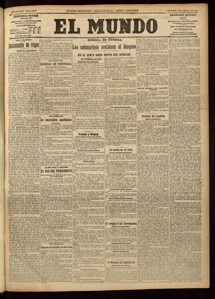 Miniatura de El Mundo del 6 de abril de 1915