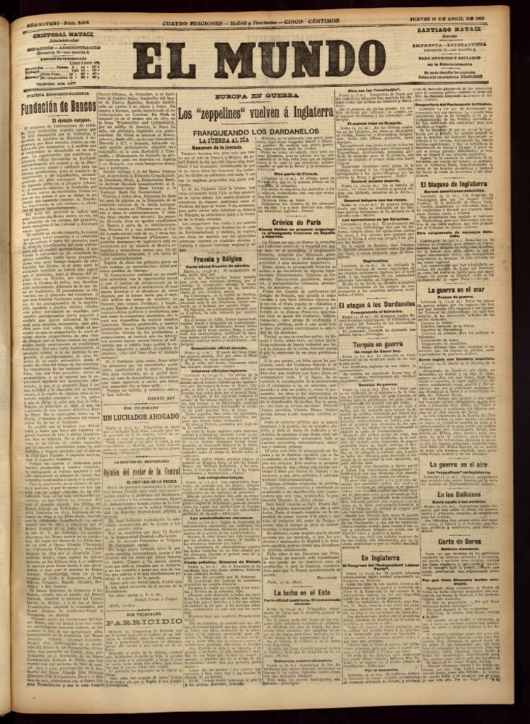 Miniatura de El Mundo del 15 de abril de 1915