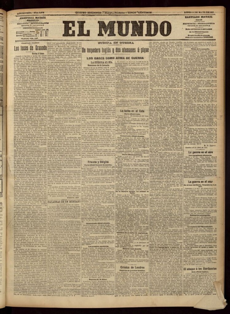 Miniatura de El Mundo del 3 de mayo de 1915