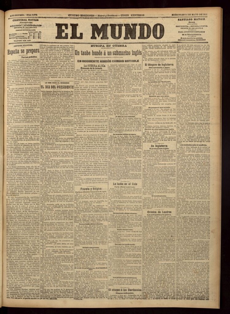 Miniatura de El Mundo del 5 de mayo de 1915