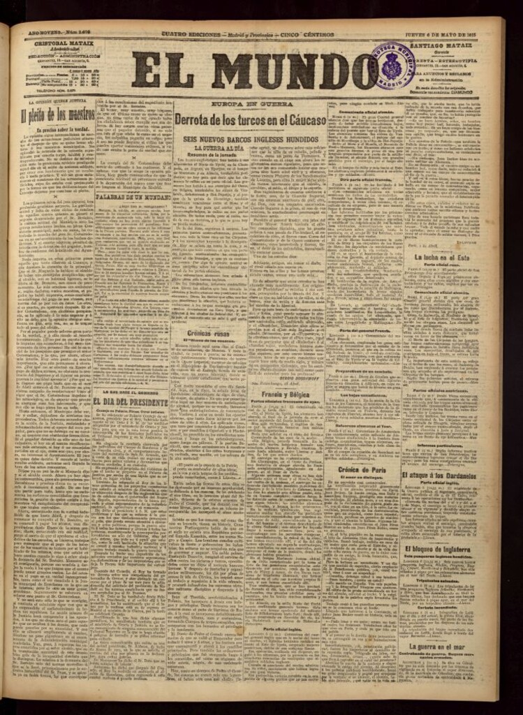 Miniatura de El Mundo del 6 de mayo de 1915