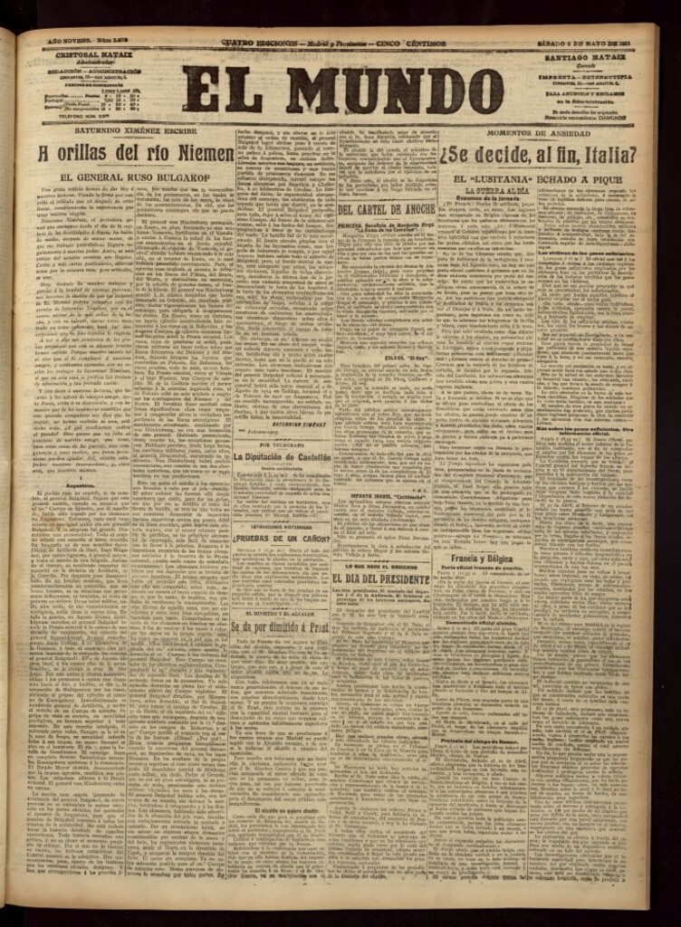 Miniatura de El Mundo del 8 de mayo de 1915