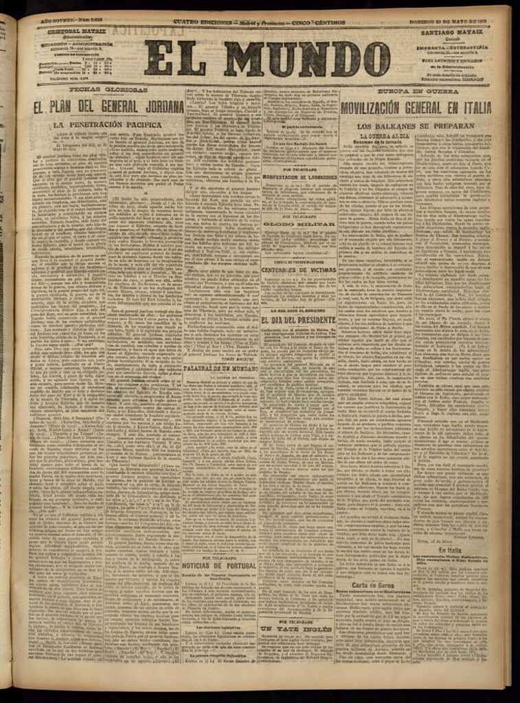 Miniatura de El Mundo del 23 de mayo de 1915