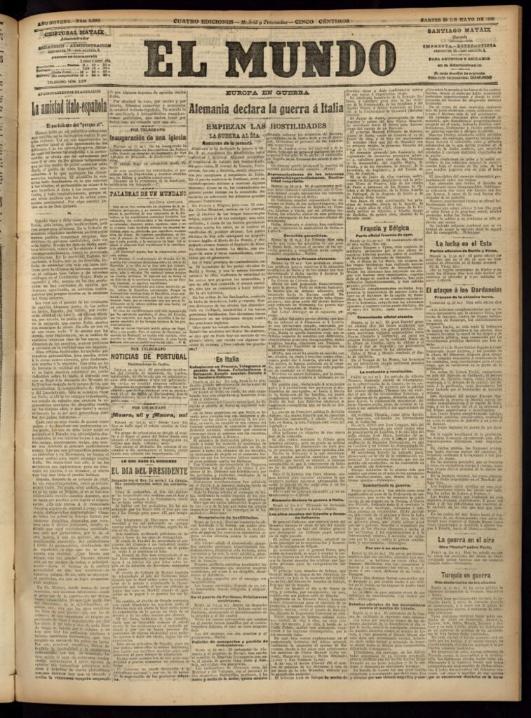 Miniatura de El Mundo del 25 de mayo de 1915