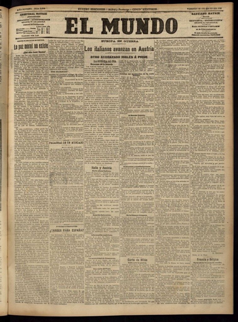 Miniatura de El Mundo del 28 de mayo de 1915
