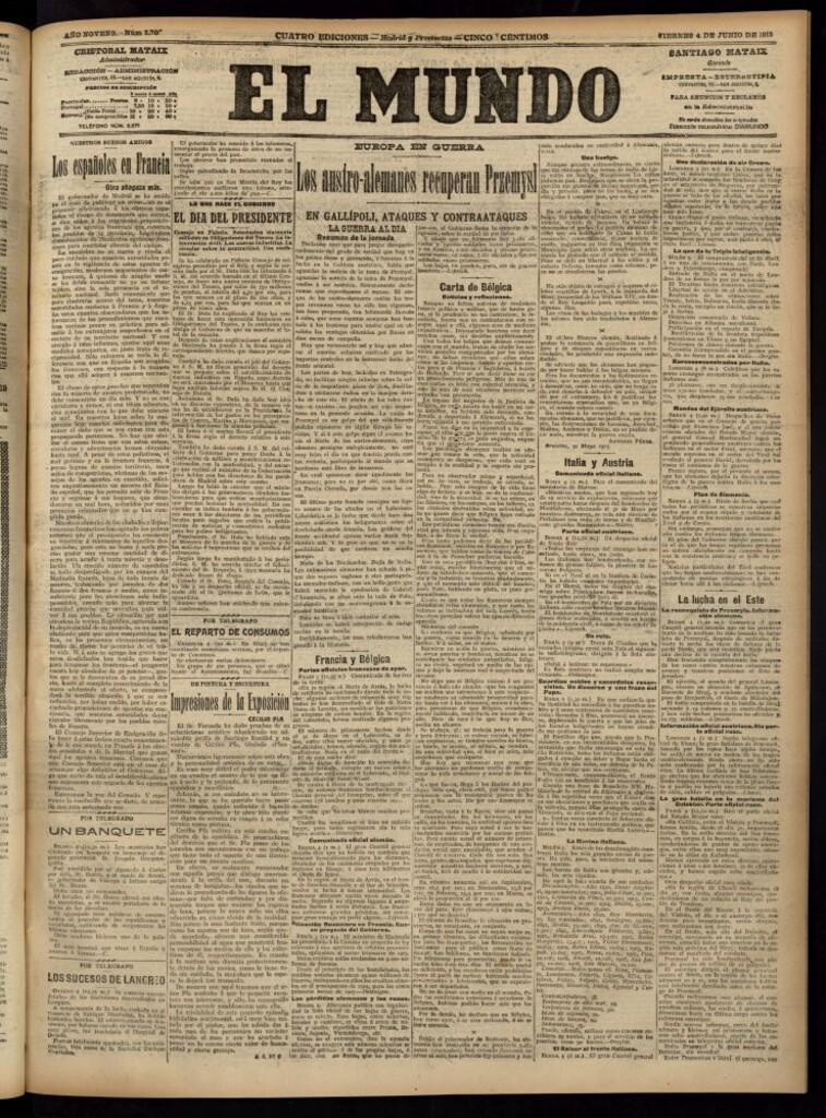 Miniatura de El Mundo del 4 de junio de 1915