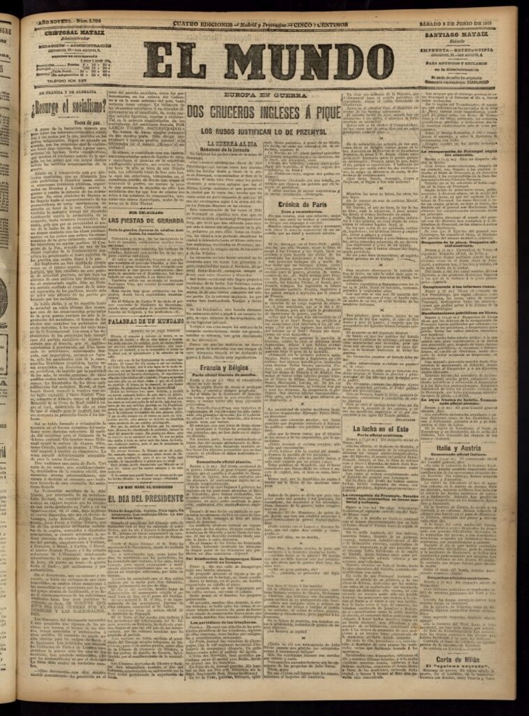 Miniatura de El Mundo del 5 de junio de 1915