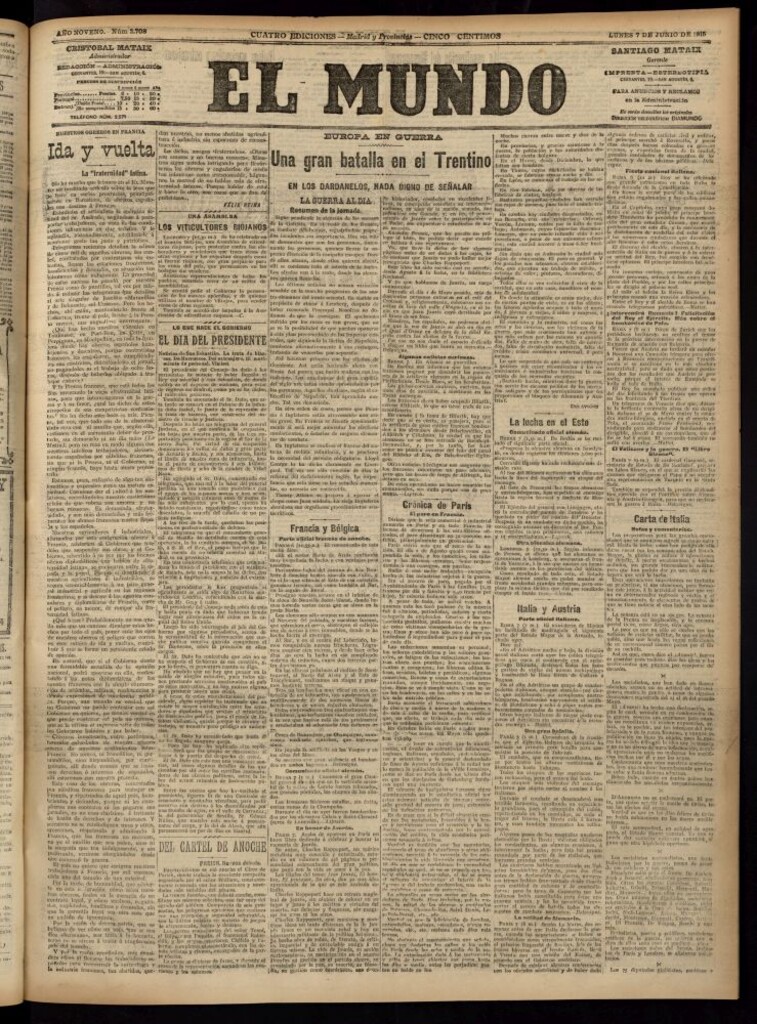 Miniatura de El Mundo del 7 de junio de 1915